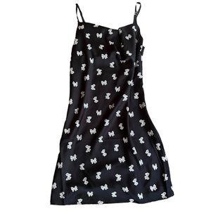 90s Bows Black Mini Dress